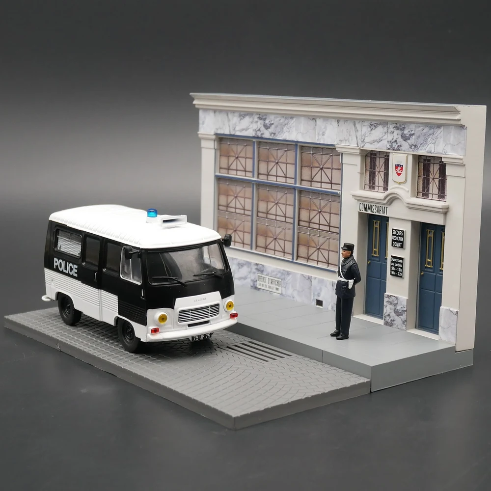Diecast IXO 1:43 Scale Peugeot J7 ฉากรถทหาร Sandtable รถสะสมของเล่นของขวัญของที่ระลึกจอแสดงผลเครื่องประดับ