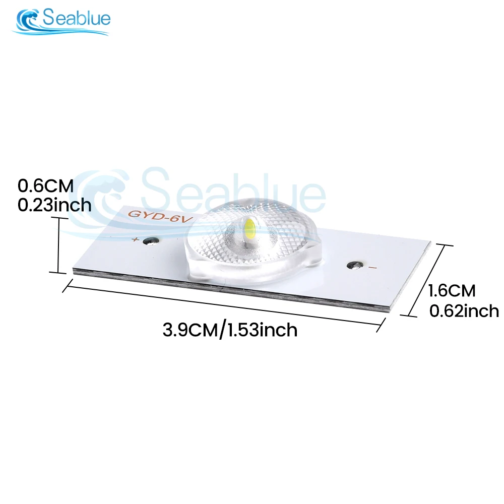 Diodo emisor de luz LED SMD, 50/100 piezas, 3V, 6V, con lente óptica, para reparación de tiras de retroiluminación LED de TV de 32-65