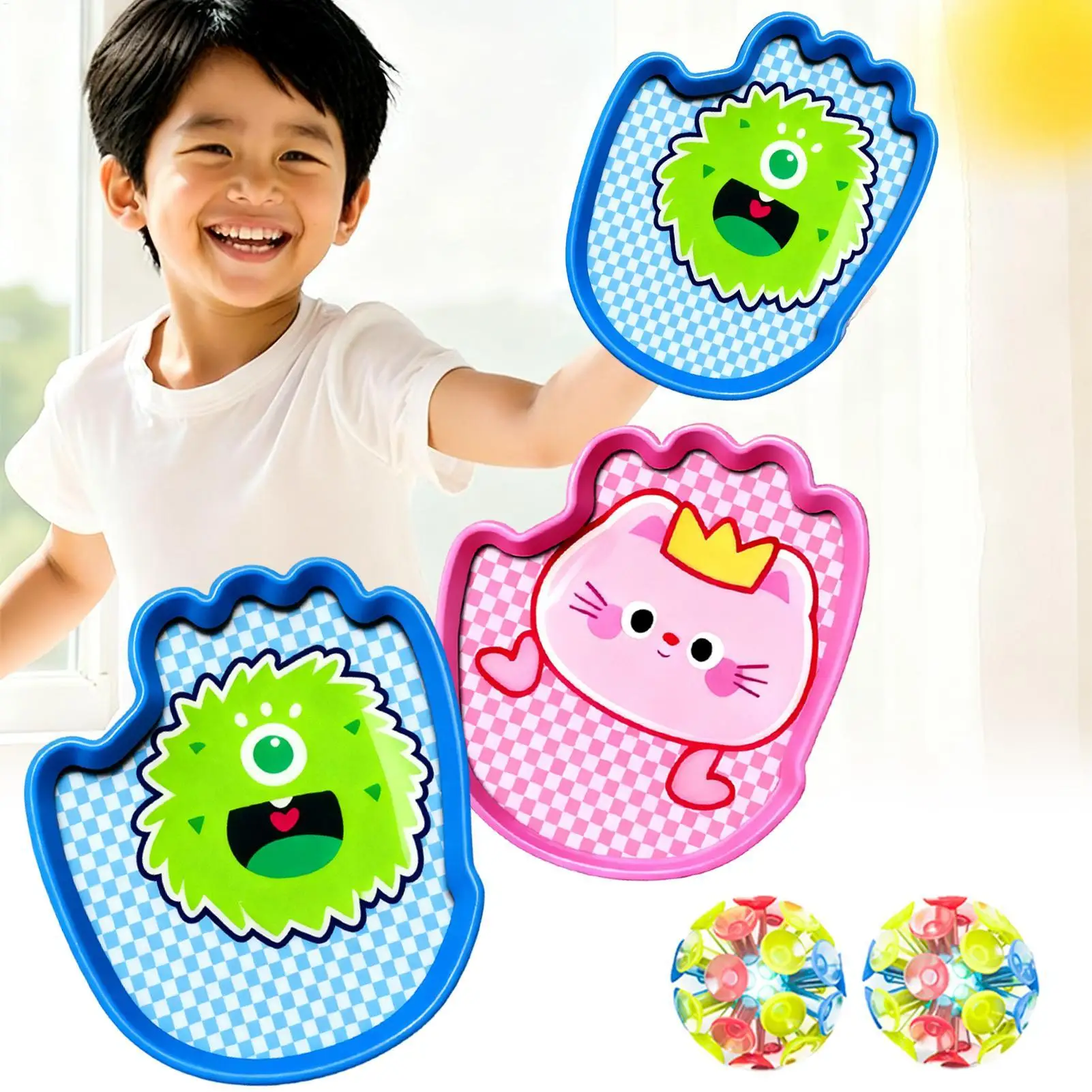 

Игра с мячом для бросания и ловли, интерактивная игрушка, весло для бросания и ловли для семейного развития в помещении, на открытом воздухе, в саду, время игры