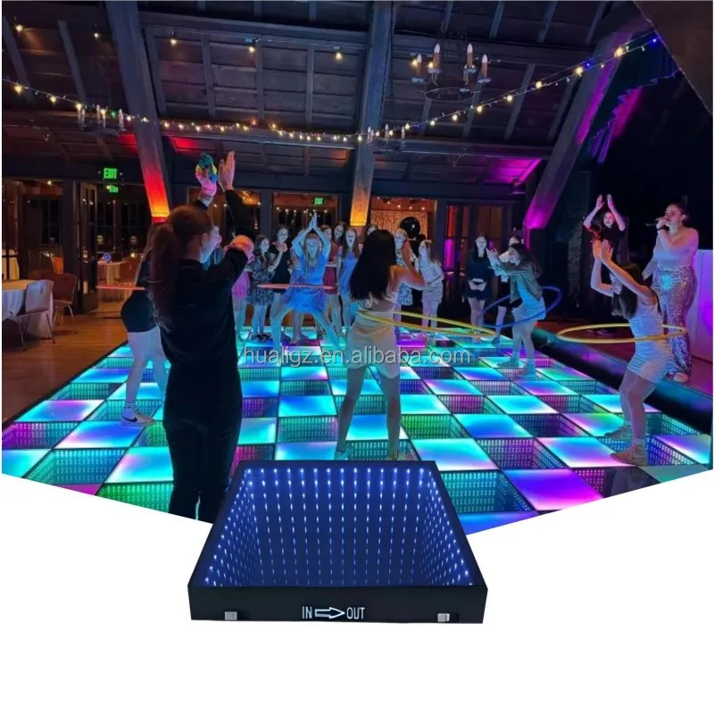 Dance Floor Led Screen Led Starlit Dance Floor 3d Led Mirror Abyss Dance Floor