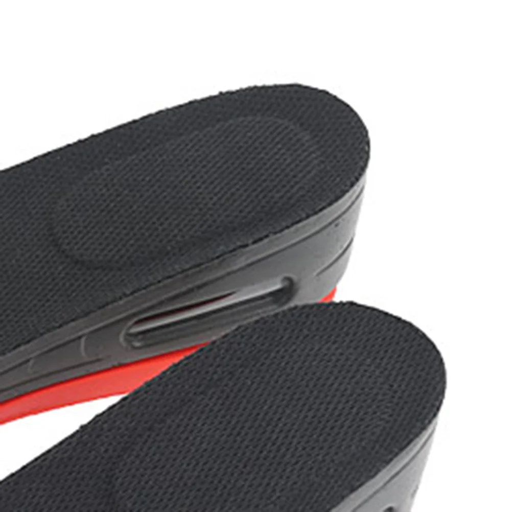 

Pair Height Increase Heel Insoles Red Size Shoe Lift PU Cushion Comfortable Taller Pads for Men Women