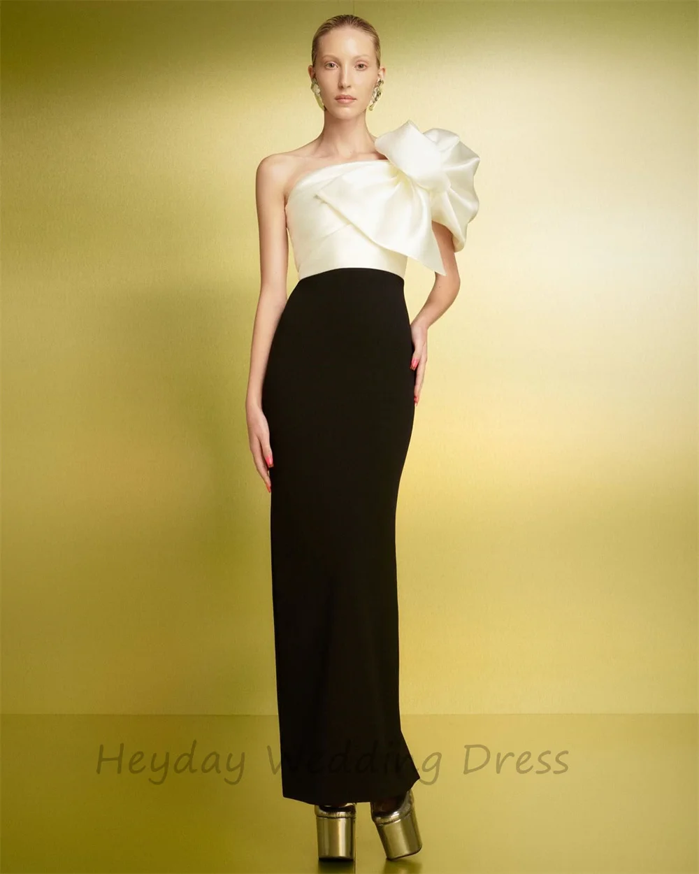 

Heyday Pretty Dress Customized Strapless Ruched Straight Formal Evening Dress With Bow Floor Length Party Dress For Women 2025