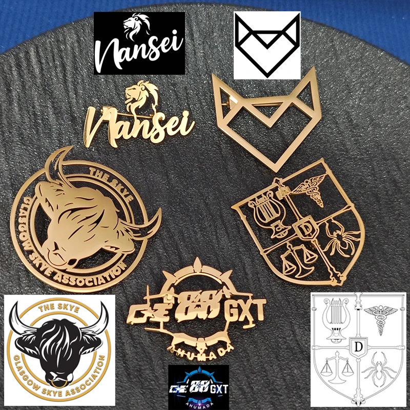 

Custom Company Bar Club Logo Brooch Personalized Image Lapel Pins Stainless Steel Pin Customize Gift Badges Jewelry Anti Allergy