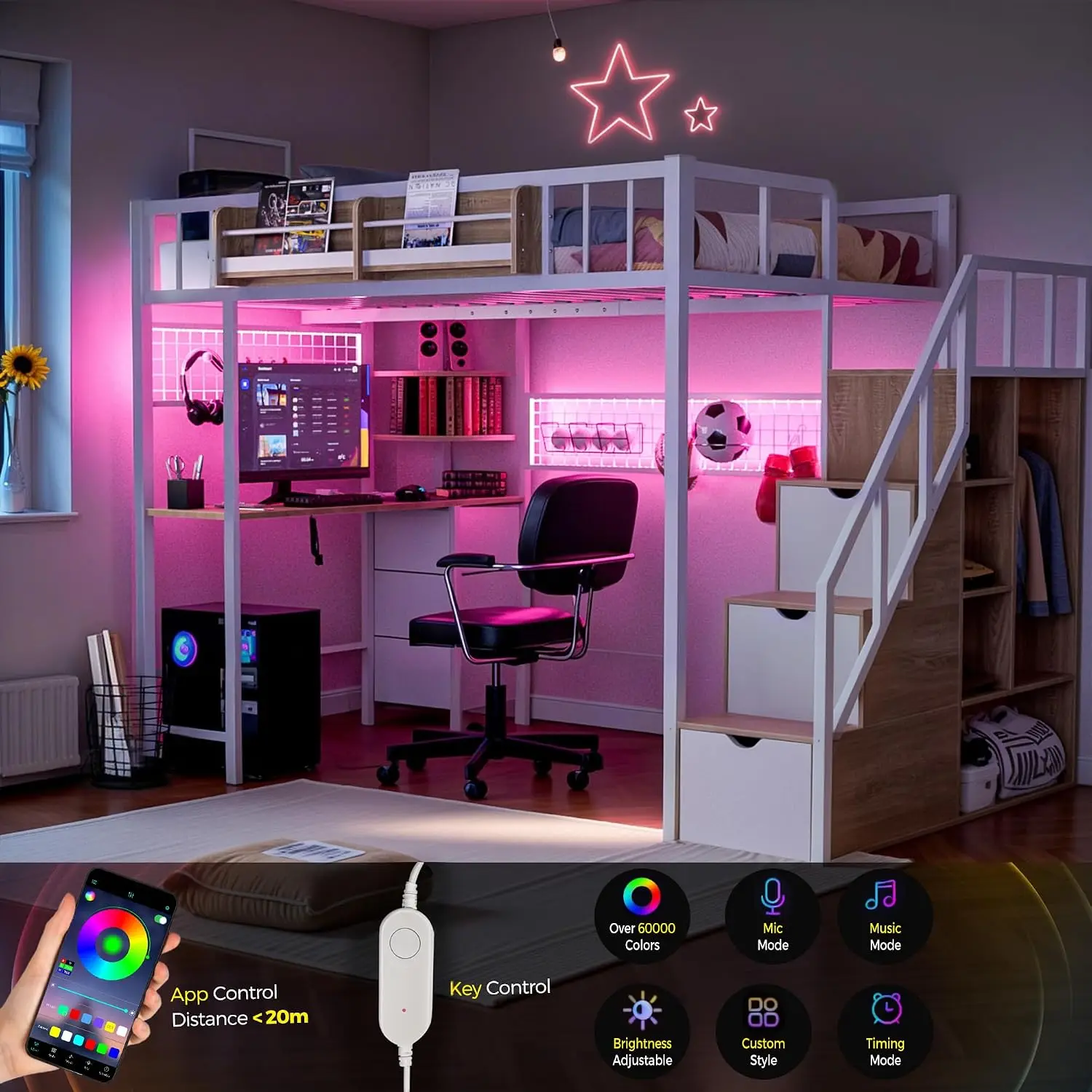 Loft bed storage details