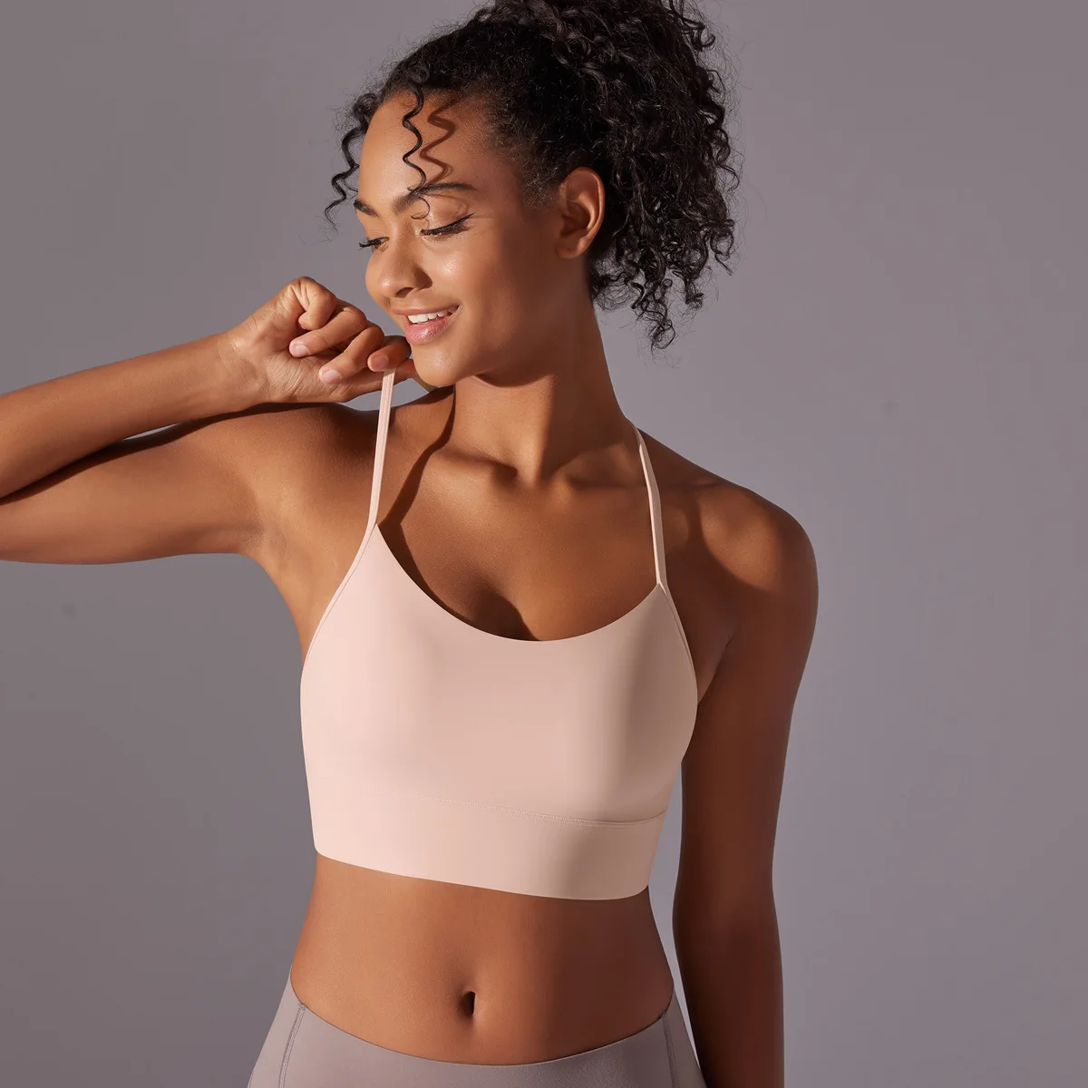 

Yoga Bra Double-sided Abrasive Skin-friendly I-shaped Beautiful Back Yoga Clothes Sports Underwear Running Fitness Bra Women
