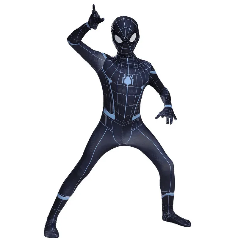 

Black Home Coming Spiderman Cosplay Costume Jumpsuit Suit Bodysuit Halloween Party Clothes Costume for Boy Adult Asian Size