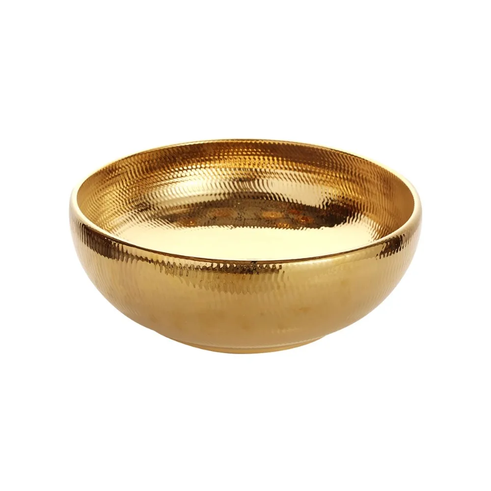 

Yili Thai-style spa Club footbath foot bath bucket foot bath bucket ceramic table basin gold net footbath wash basin.