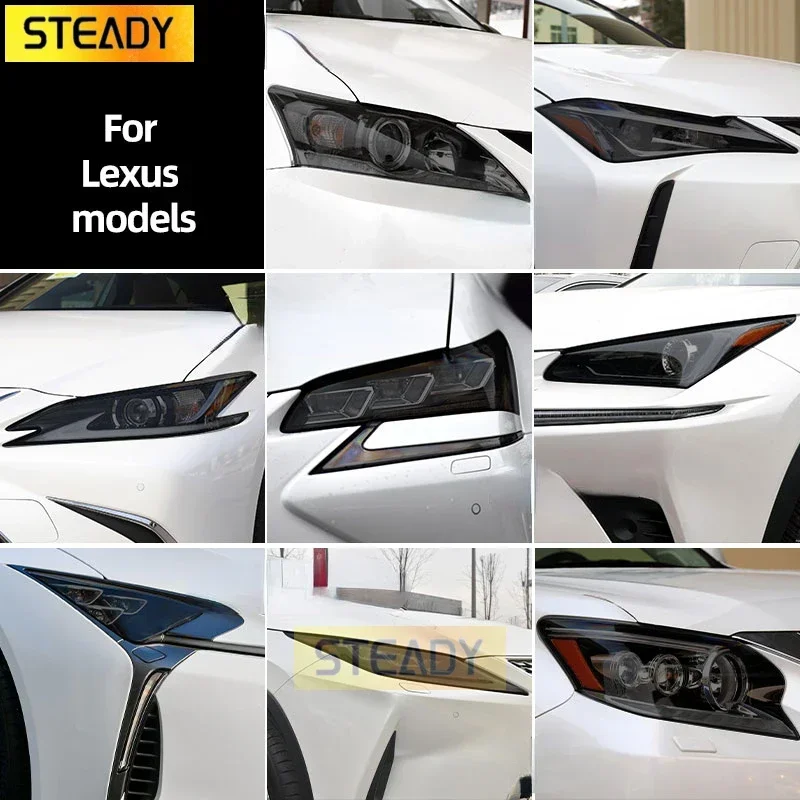 

Дымчатая черная наклейка из ТПУ, защитная пленка для автомобильных фар для Lexus ES 300h NX CT GS IS LC LS RX LX570 RC UX GX F Sport 2022