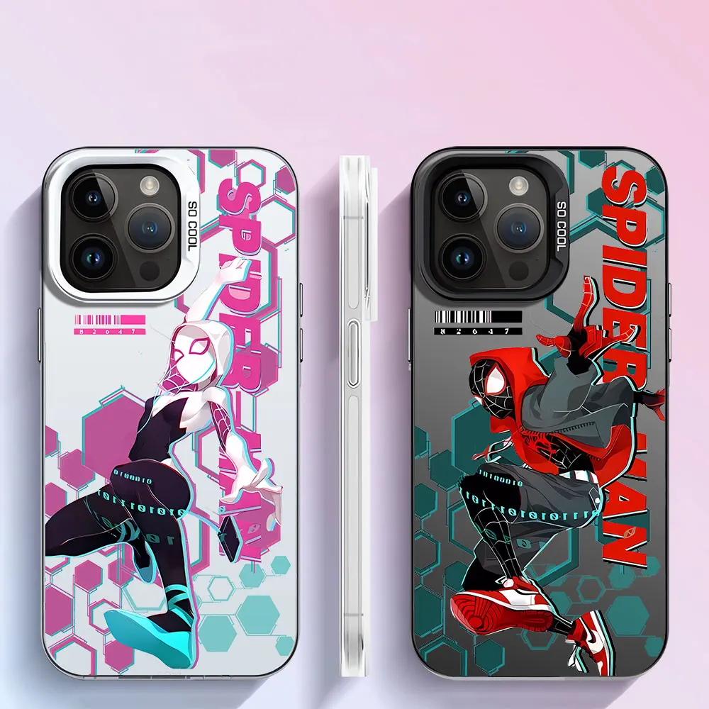 Marvel Spider-Man Gwen lovers Case for Apple iPhone X 15 Pro Max 14 Plus 12 Pro XR 11 13 XS Max 14 Soft Clear TPU Silicone Cover