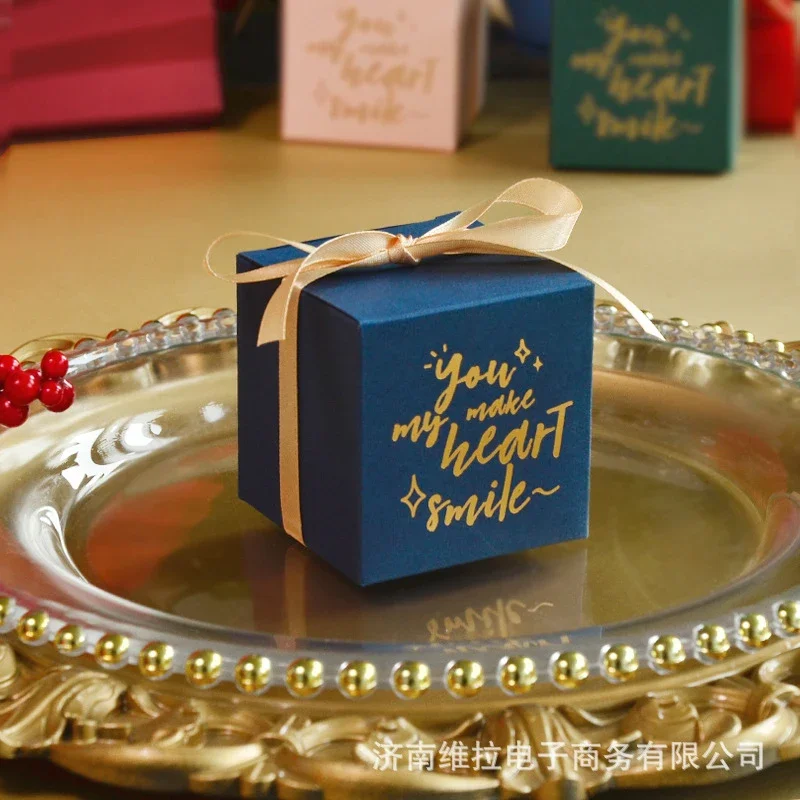 

Wedding Favors For Guests In Bulk Party Box Decorations Navy Blue Pink Gift Bonbonniere With Ribbon Chocolate Candy Box