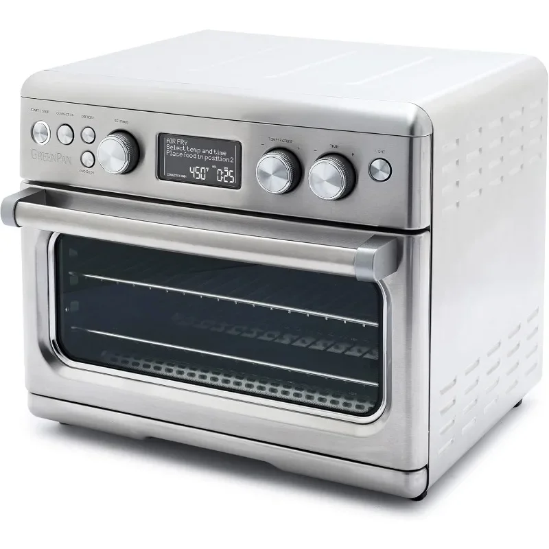 

Elite Countertop Convection Oven Fryer, Ceramic Tray Pan, Adjustable Racks, Multifunction Presets, Bake Broil Roast,