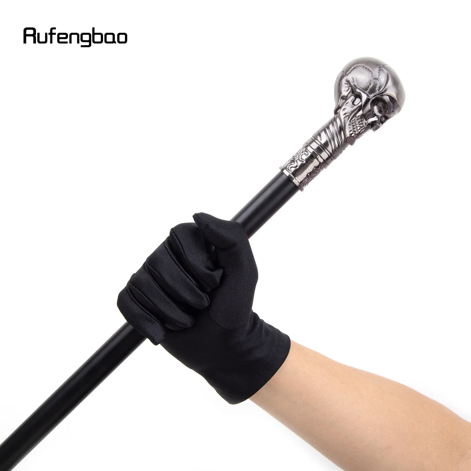 Skull Head Steampunk Luxury  Single Joint Fashion Walking Stick Decorative Cospaly Party Walking Cane Halloween Crosier 93cm