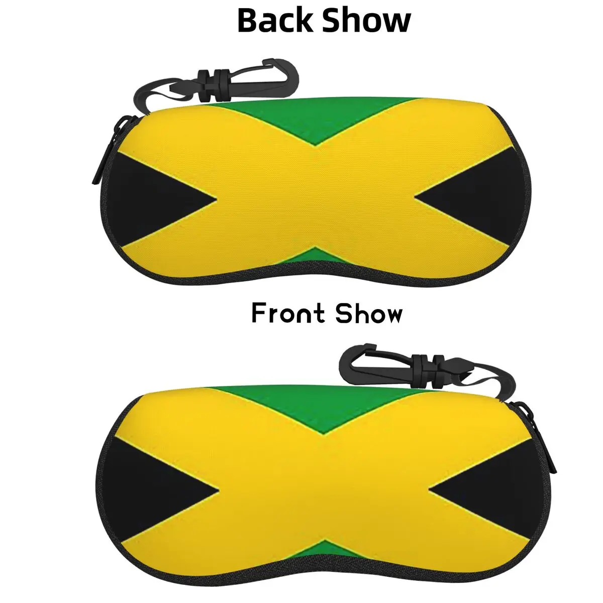 

Flag Of Jamaica Jamaican Flag Shell Glasses Case Portable Sunglasses Box Women Men Soft Eyeglass Bag Pouch