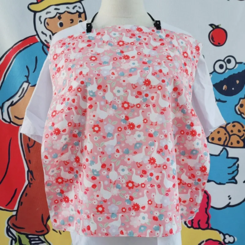 ABDL Adult Baby Cute Cartoon Print Bib Reusable Anti-stain Oil-proof Feeding Bib Large Size Couple DDLG Role-play Unisex Costume