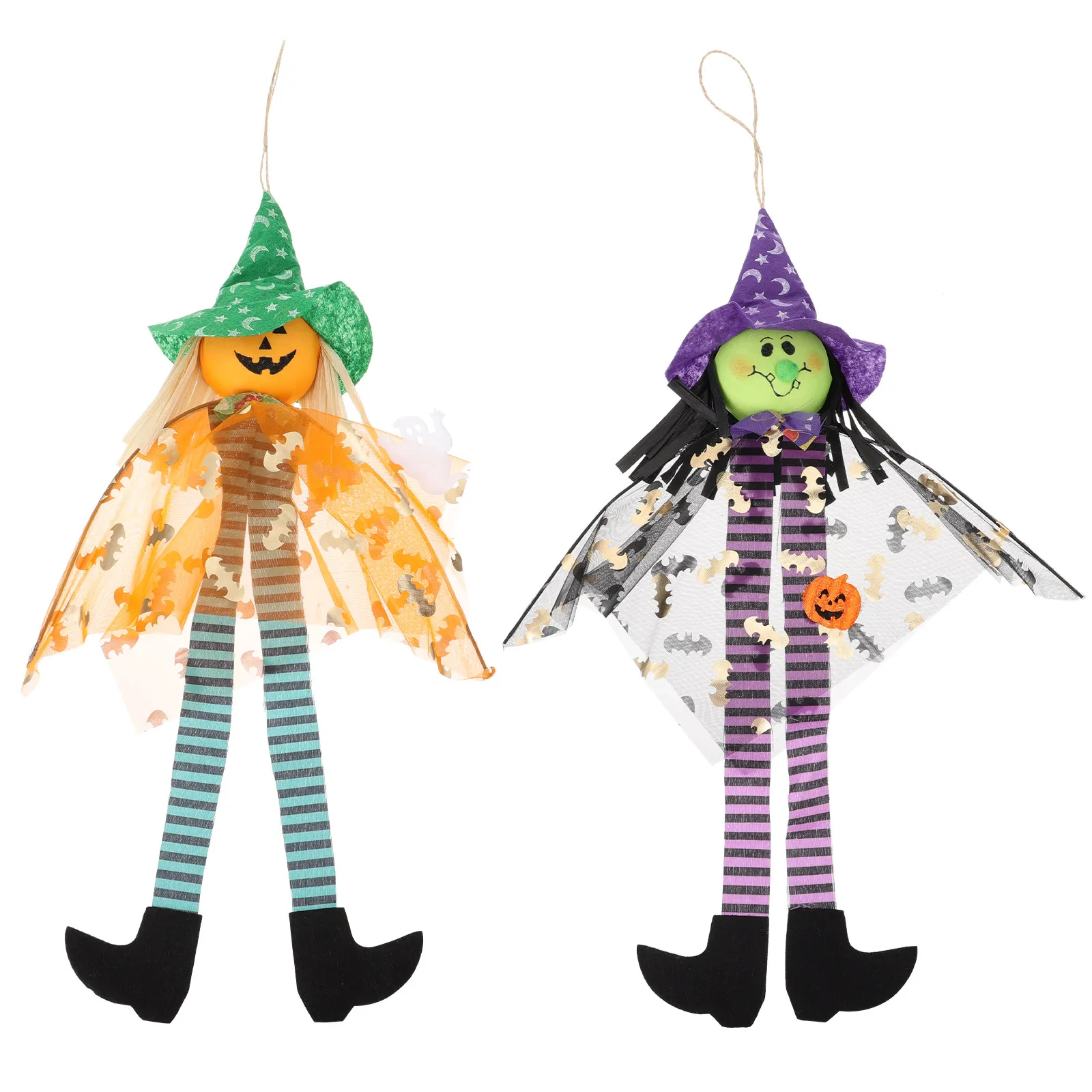 

2 шт. подвесных призраков на Хэллоуин, реалистичные декоративные украшения для создания праздничной атмосферы на вечеринке в стиле Хаунтед и для украшения окон