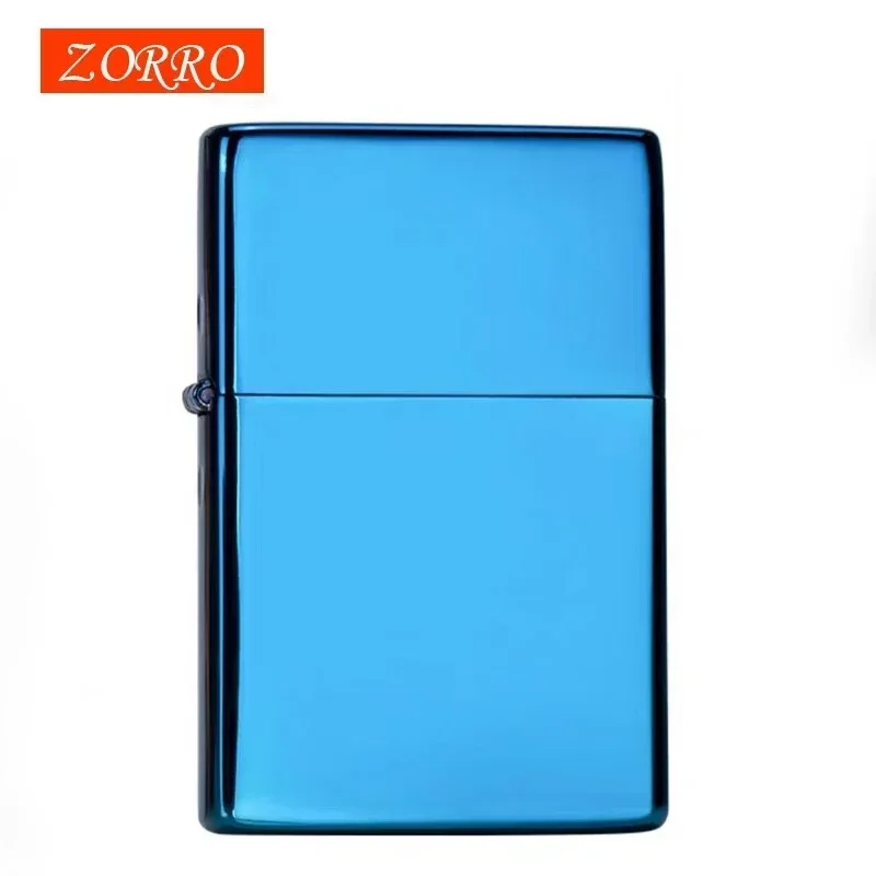 ZORRO ZC9 ultradunne brander, retro messing creatieve ouderwetse slijpsteen winddichte aansteker