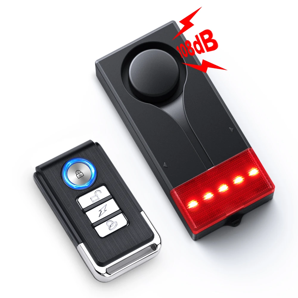 AliExpress Elecpow Bicycle Anti Theft Alarm 108dB Loud Car Vibration Sound And Light Alarm 3 Level Volume Adjustment Door Window Alarm