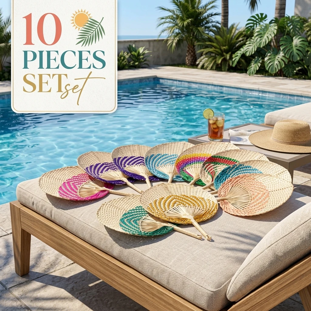 30/10/20pc DIY Peach-shaped Pure Handmade Bamboo Woven Fan Summer Cooling Colored Chinese Style Hand Fans For Home Wedding Decor