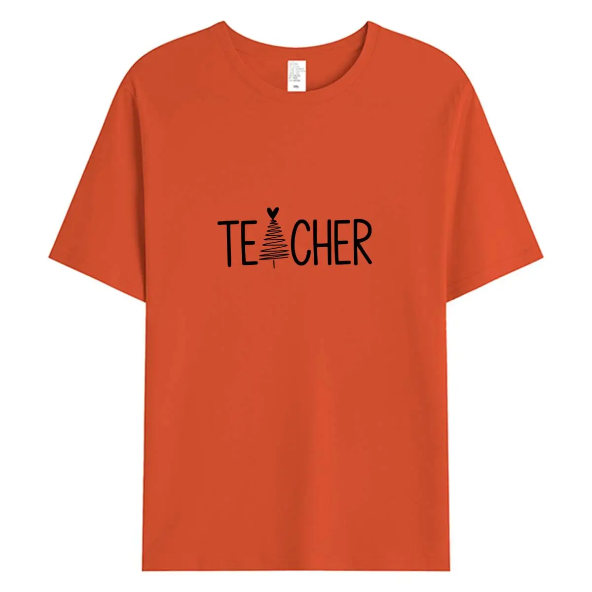 Oversized Top Women Tee Shirt 2026 Summer Clothing New Teacher Graphic Woman Short Sleeve Tshirt 100% Cotton Female T-shirt