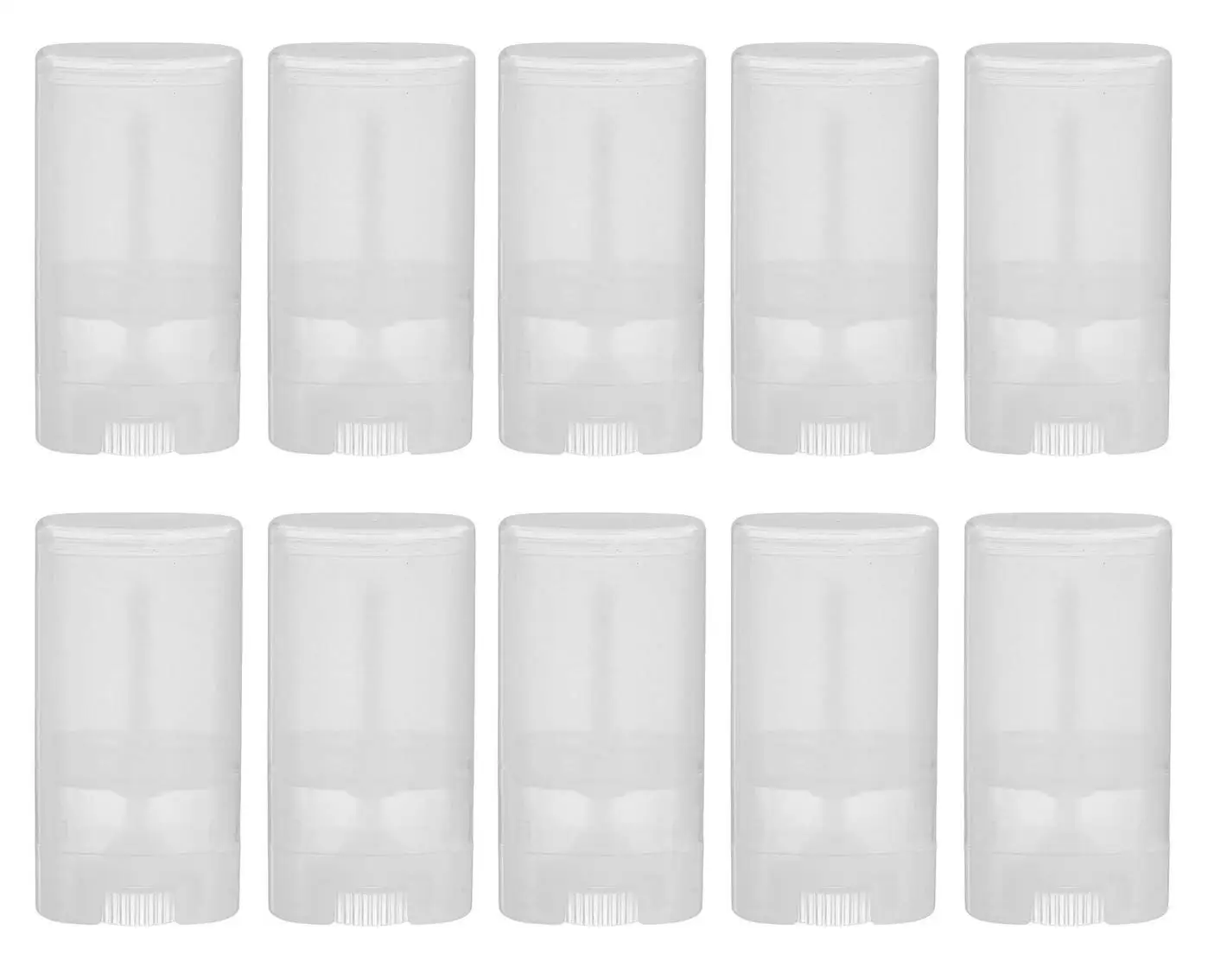 20Pcs 5g 15g Plastic Deodorant Container 0.5Oz BPA FREE Empty Oval Lip Balm Tube Balm Container for Lipstick Crayon Chapstick