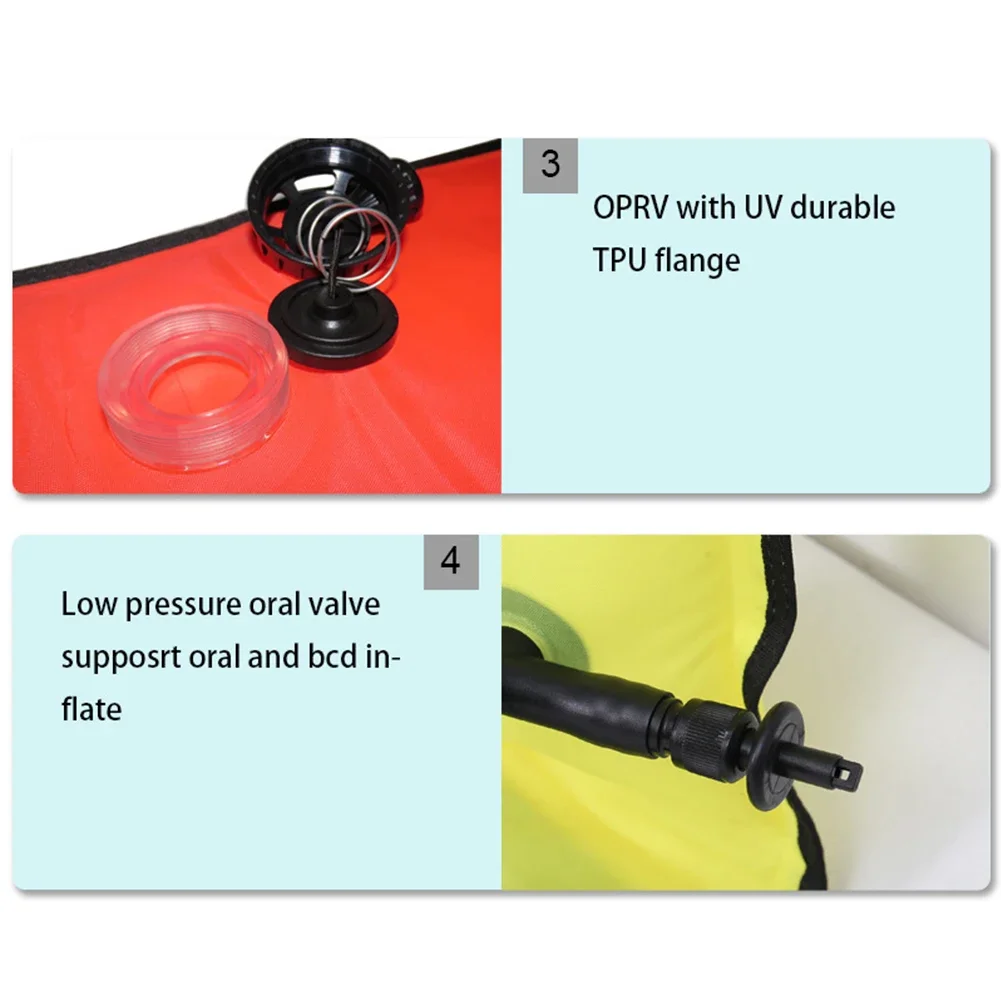 الغوص SMB 1.2 متر 1.5 متر 1.8 متر العوامة الملونة الرؤية السلامة نفخ Smb سلامة سطح إشارة علامة العوامة ملحق بكرة مجموعة #5