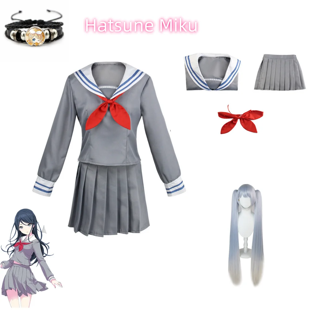 

Hatsune Miku Comic Costume Jingyin Gemini Cos JK Sailor Suit Cosplay Men's And Women's Performance Cothes Sailor Dress