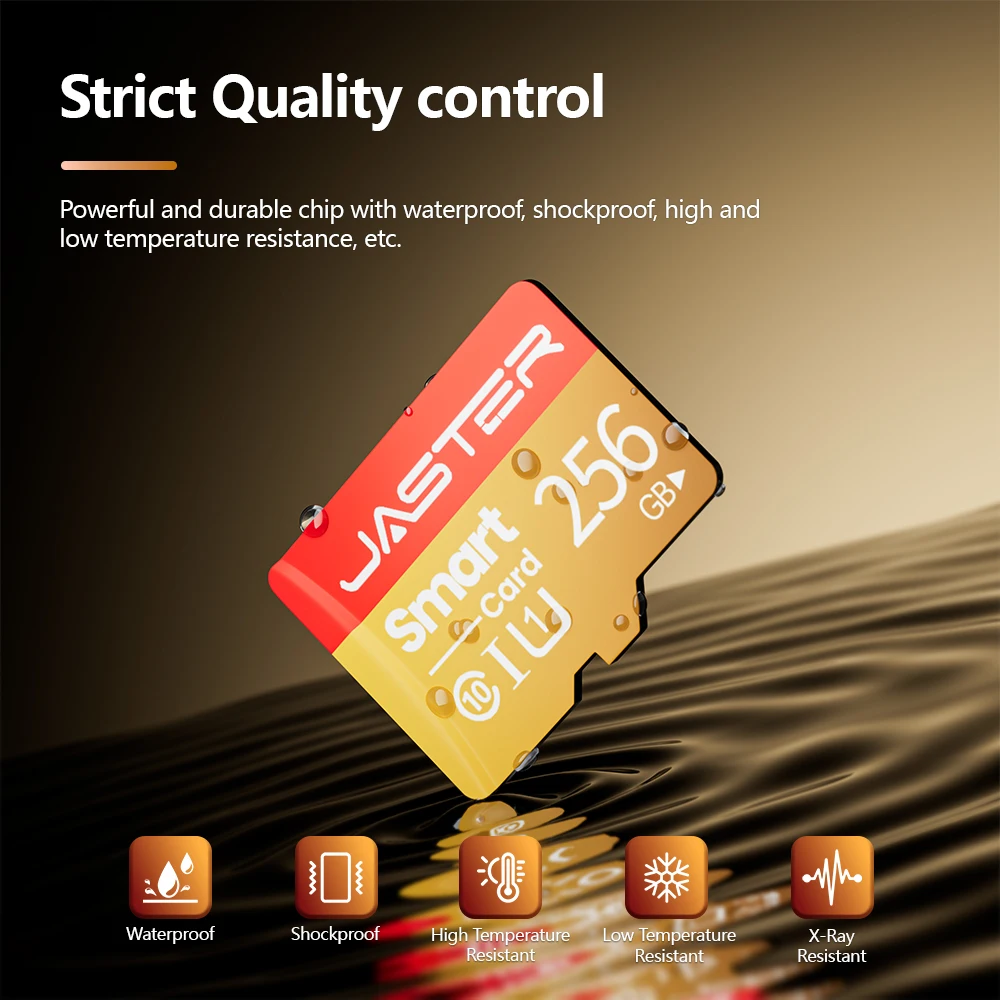 Jaster classe 10 cartão sd dourado 64gb cartão de memória de leitura de alta velocidade 32gb mini cartão tf 16gb 8g para nintendo switch cartão de memória flash