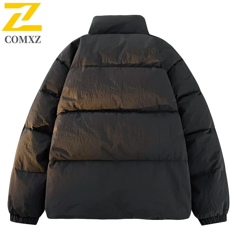 COMXZ جودة عالية الوقوف طوق الرجال أسفل سترة المشي لمسافات طويلة تسلق الرياح سترة معطف الحضرية الشارع الخفيفة جواكت شتوية #2