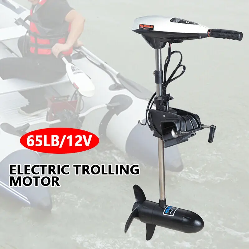 Motor de arrastre eléctrico potente para barcos, 65 libras, 12V, 660W, Motor fueraborda eléctrico para barcos de pesca, Kayaks inflables