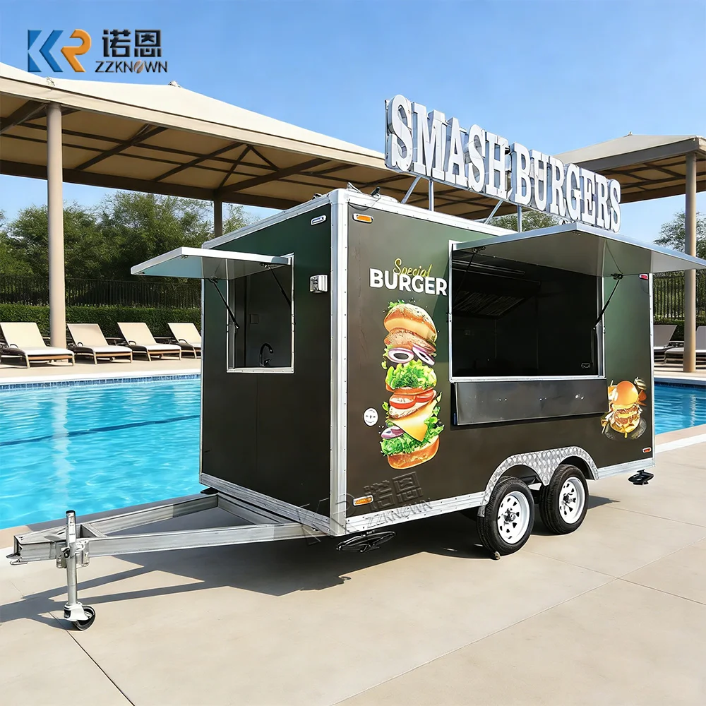 

Полностью оборудованный передвижной фургон для барбекю, ретро-фургон для мороженого, бургеров и барбекю, кейтеринг-фургон, фудтрак с кухонным оборудованием