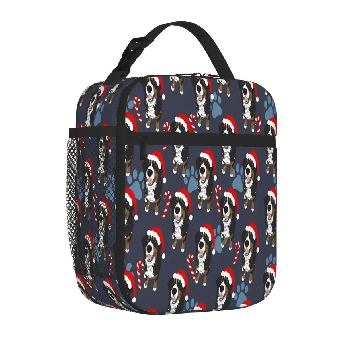 Bestselling Christmas Bernese Mountain Dog Sweet Style Leakproof Lunch Bag Outdoor Construction Neoprene Lunch Bag