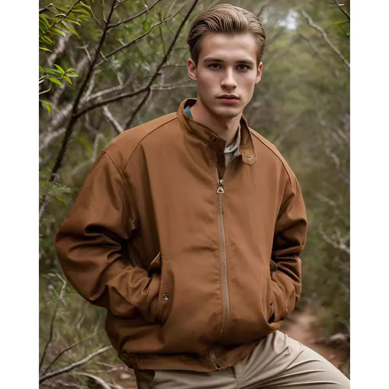 

Universal Station2024Spring and Autumn New Independent Station Jacket Jacket Solid Color Men's Solid Color Zipper Jacket Coat