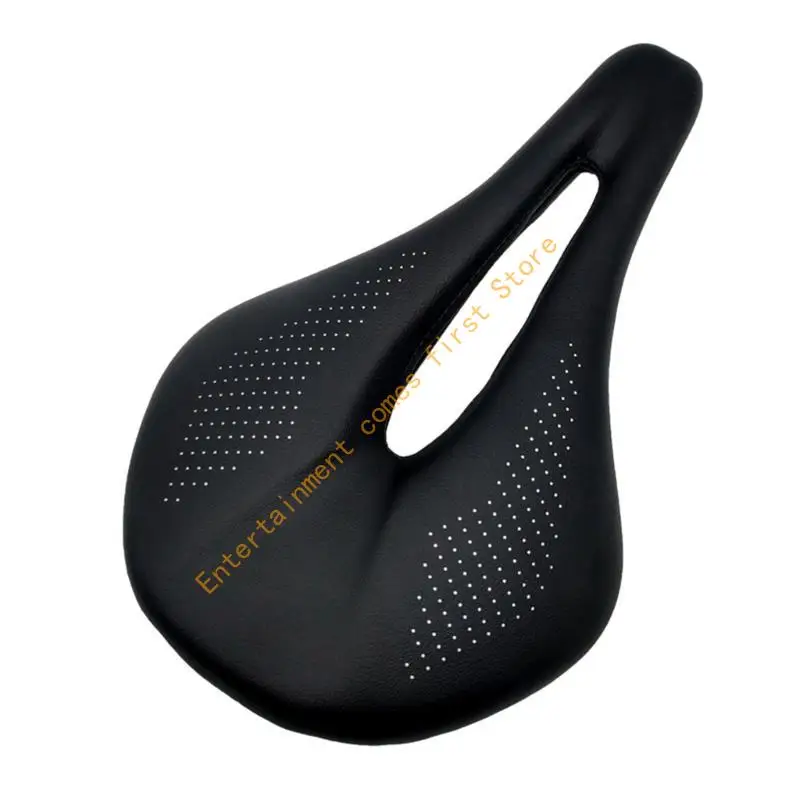 

Leather Carbon Fiber Bicycles Breathable Road Bike Saddle Mountain Bike Hollow Saddle Seats Easy to Install 55KD