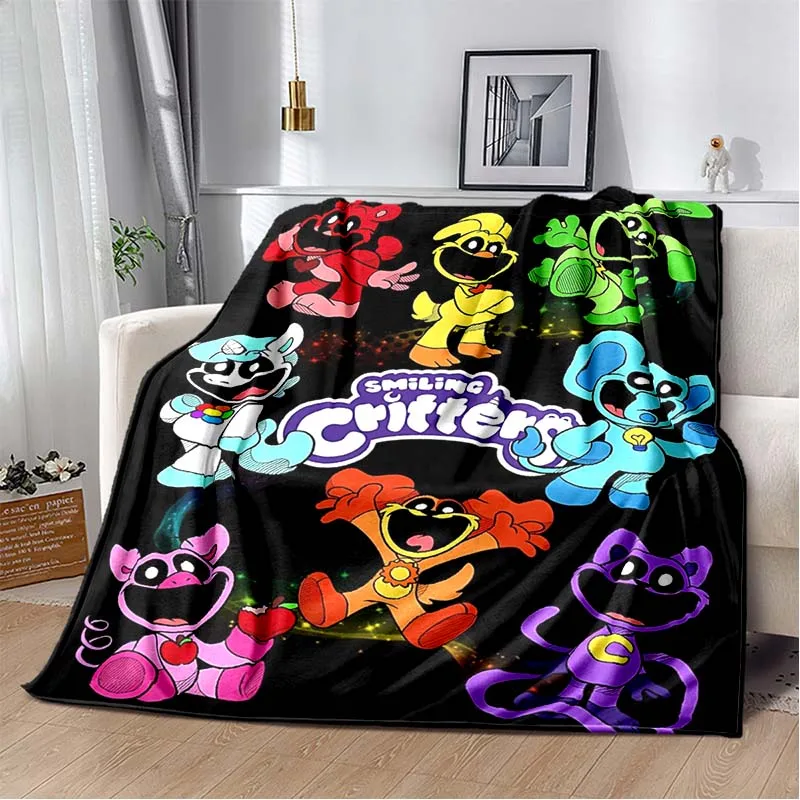 ＨＤ Fashionable Cartoon Cute S-SMILING-G CRITTERS-S Blanket Plush Warm Four Seasons Comfortable Portable Blanket Gift Airdrop