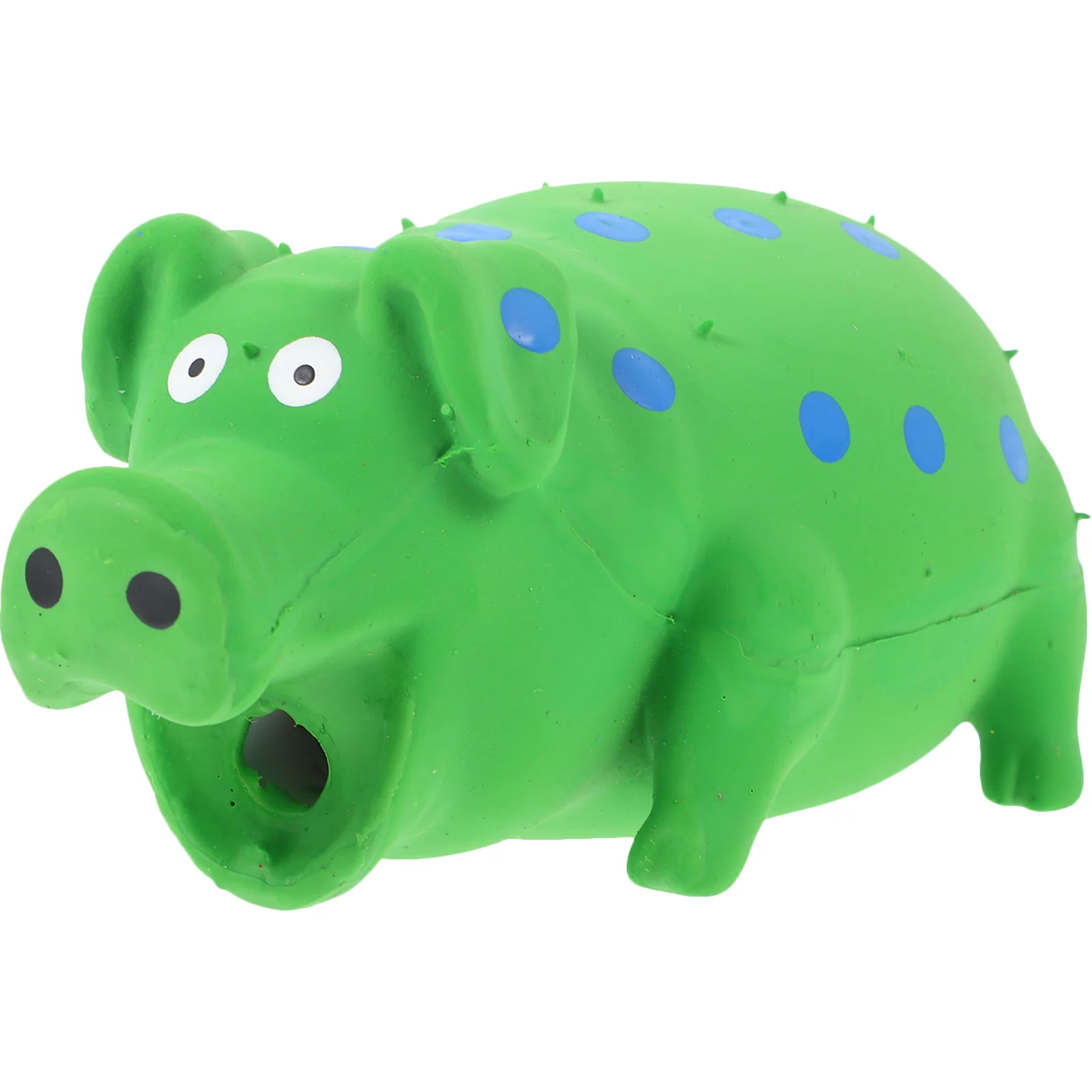 Adorable Bite Toy Creative Chew Supply Funny Sound Toy Educational Pig Toy Teeth Grinding Toy for Pet Dog (Green Pig)