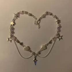 pearl star necklace Jewelry woman y2k fashion 2023 woman