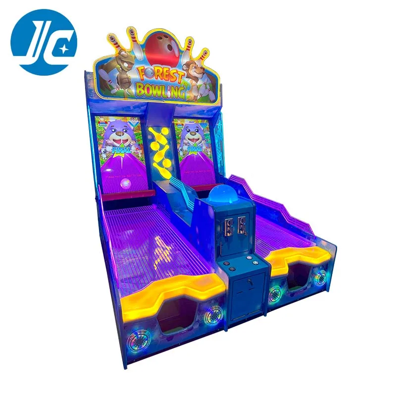 Coin Operated Rainbow Castle Shining LED Lights Double Lanes Forest Bowling Redemption Electronic Game 1 Year Warranty