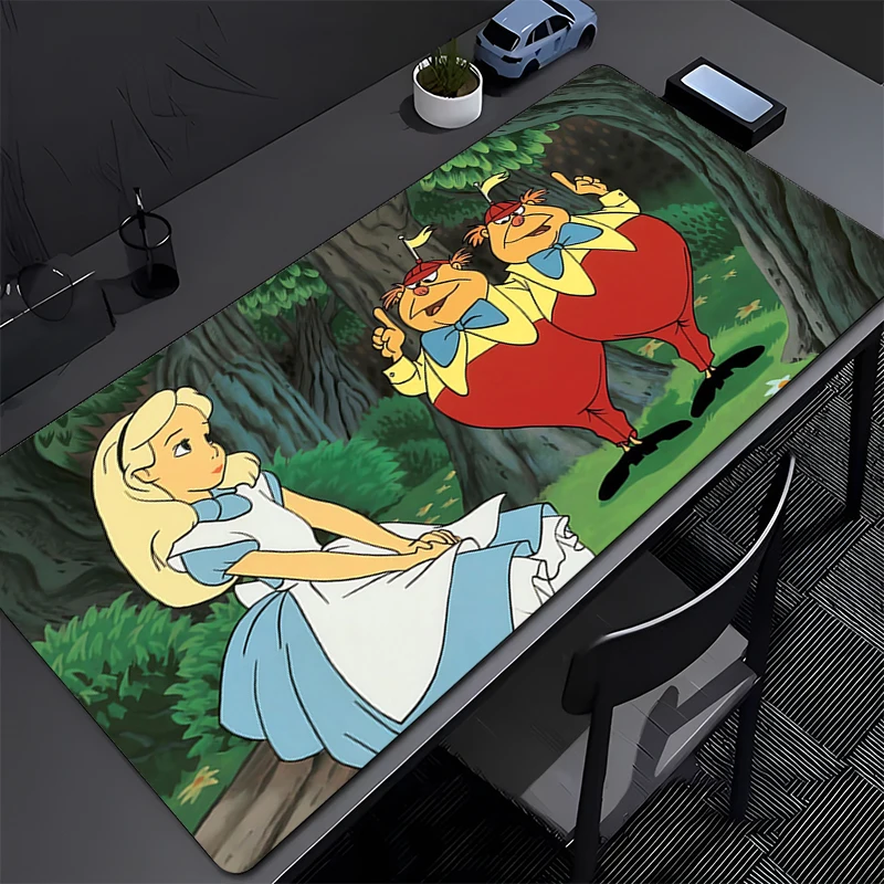 Mouse Pad Gamer Large Computer Notebook Pc Rubber Mousepad Carpet Gaming Accessories A-Alices in Wonderland Keyboard Desk Mat