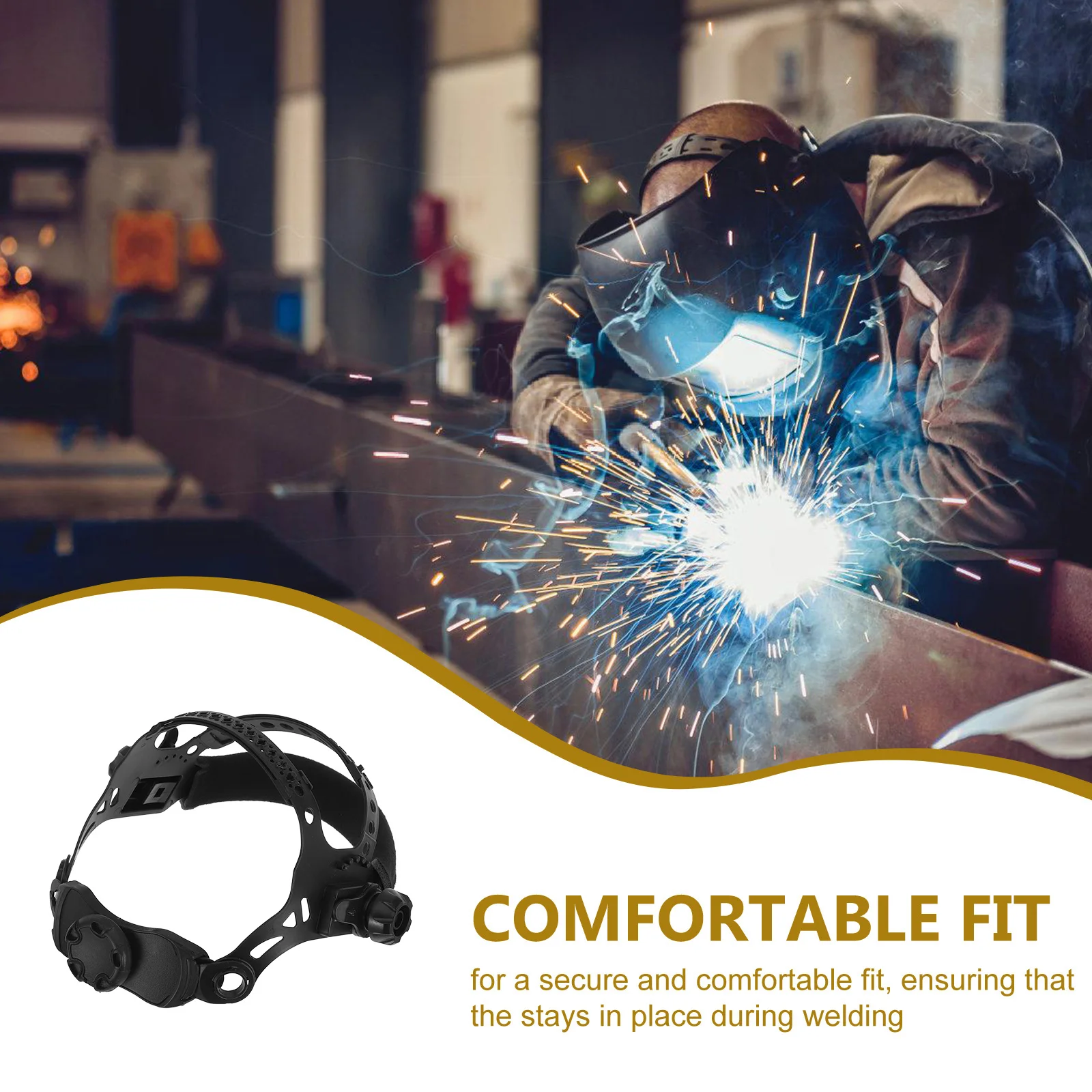 Adjustable Welding Headgear Sweat-Absorbing Band Durable Sparks Debris Protection Custom Fit Welding Cap Gear Kit
