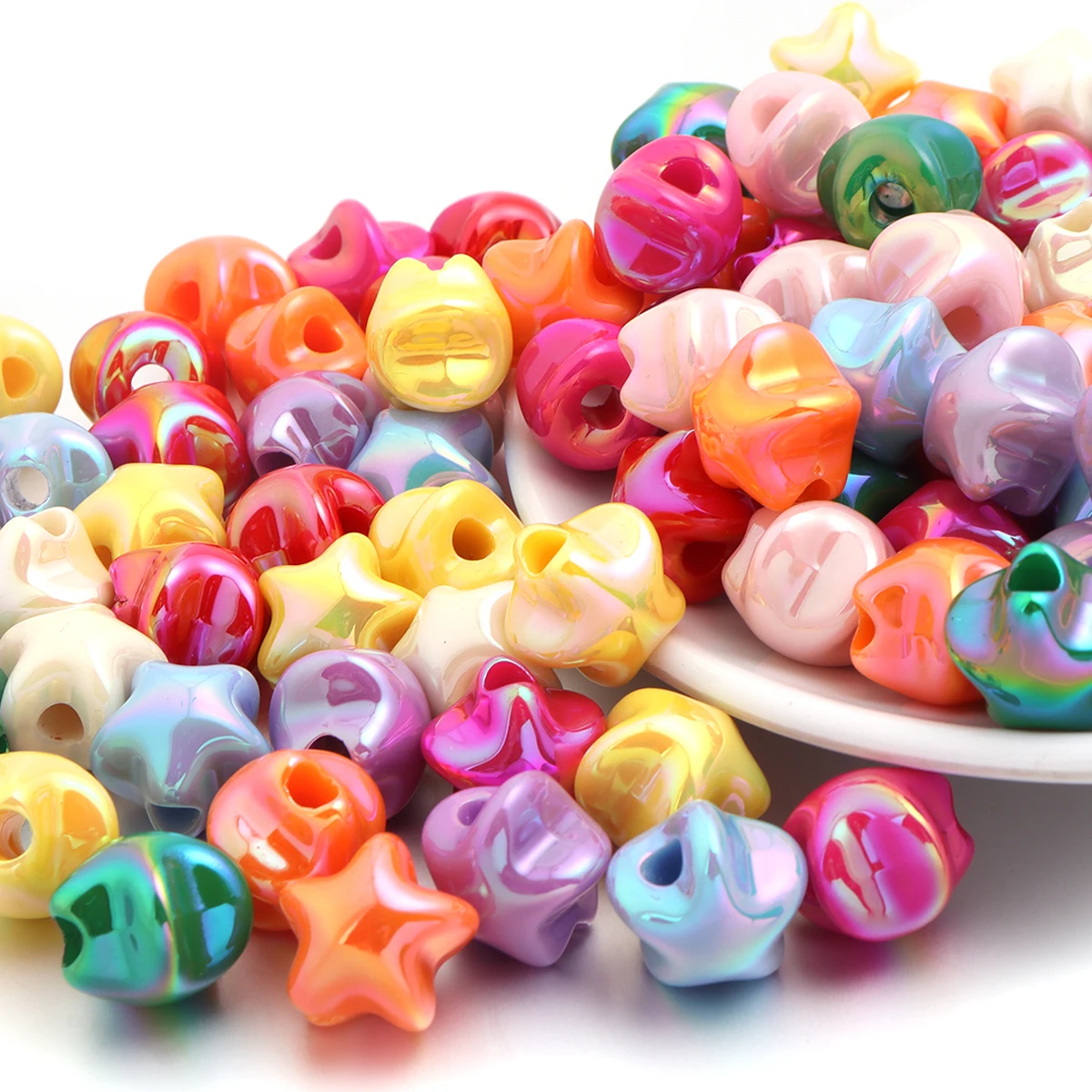 10pcs Colorful Chunky Pentagra - Phone Accessories Beads recension och pris