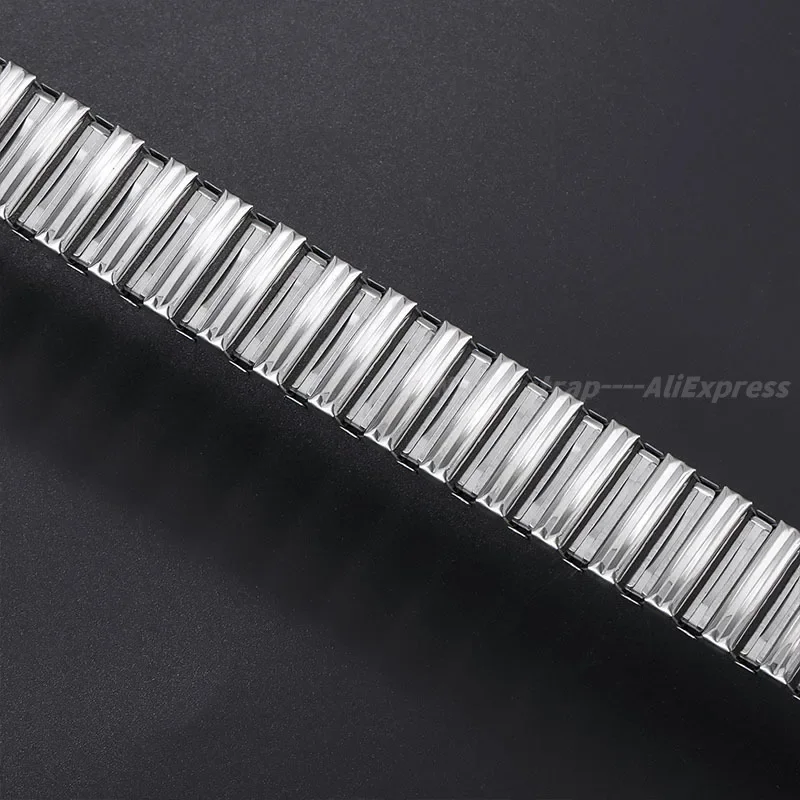 12mm 14mm 16mm 18mm 20mm Stainless Steel Elastic Strap Metal Stretch Expansion Watch Band Wristband for Samsung Galaxy Watch