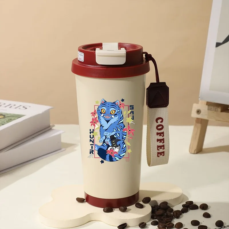 KPop شيطان الصيادين كوب ماء من الفولاذ المقاوم للصدأ بنين بنات Kawaii أكواب القهوة الباردة أنيمي الكرتون المحمولة كوب معزول هدايا الاطفال