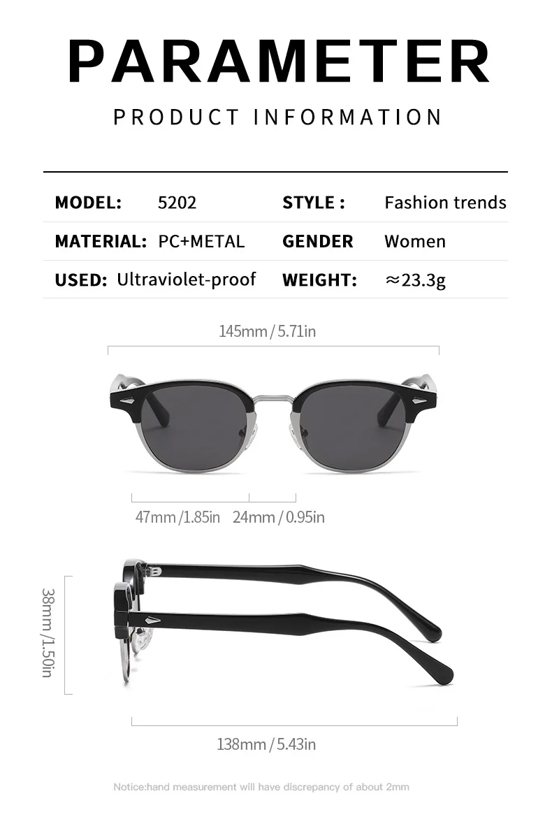 SPLOV Retro Premium Round Frame Polarized Sunglasses for Men's Fashion Outdoor Fishing Driving Glasses UV400