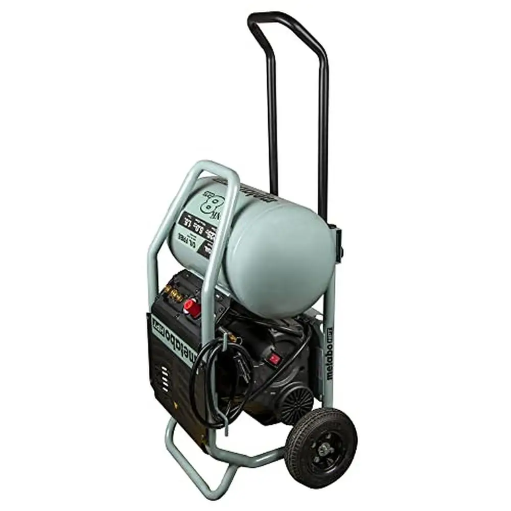 8-Gal 225 PSI Air Compressor Trolley Oil-Free Lightweight Tool Kit Gray