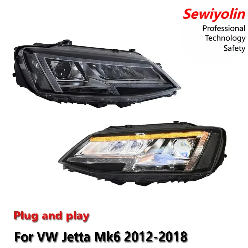 

Car LED Upgrade Headlight Accessories For VW Jetta Mk6 2012-2018 DRL Brake Turn Signal Lamp Plug and Play