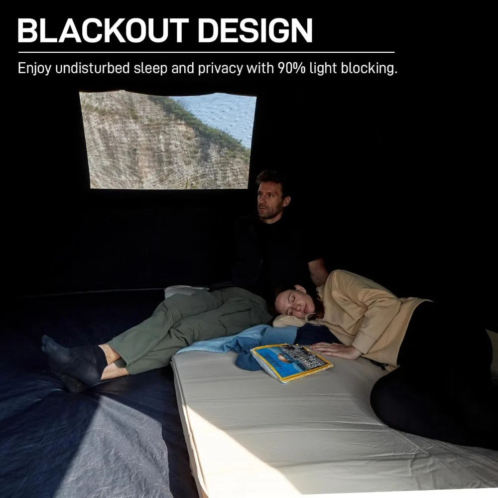 Blackout 6 Person Camping Tent, Instant Cabin Tent for Family with Vestibule and Large Mesh Windows, 60s Easy Setup,Double Layer