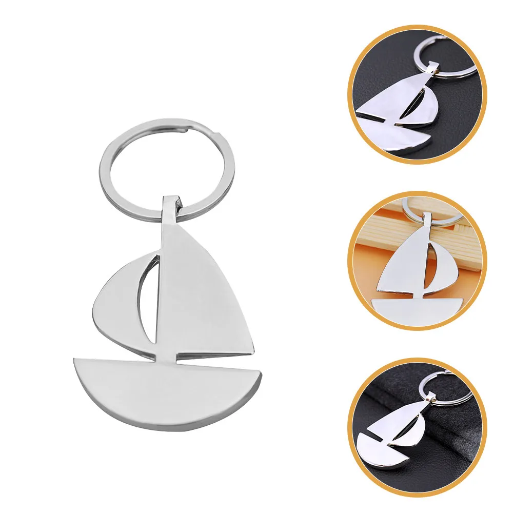 4Pcs Sailboat Keychain Nautical Theme Zinc Alloy Creative Boat Key Ring for Sailing Enthusiasts Boating Lovers Key Holder