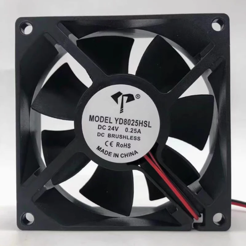 YD0825HSL 8025 DC12V 24V 0.15/0.3/0.2/25A inverter cooling fan 8CM Oil-Containing