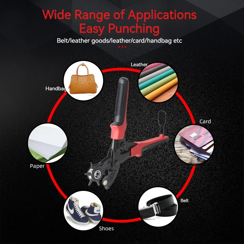 회전식 헤드 시계줄 구멍 펀치 가죽 구멍 펀치 아일렛 구멍 펀치 플라이어