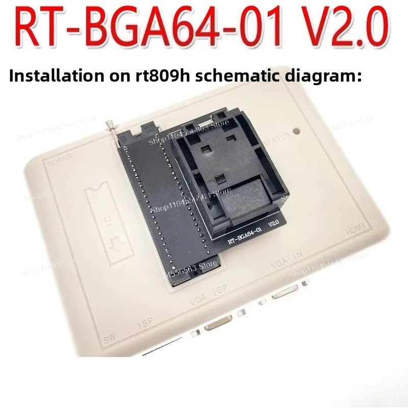 BGA64 Clamshell Read Write Programming Socket for Car Navigation Audio Chip